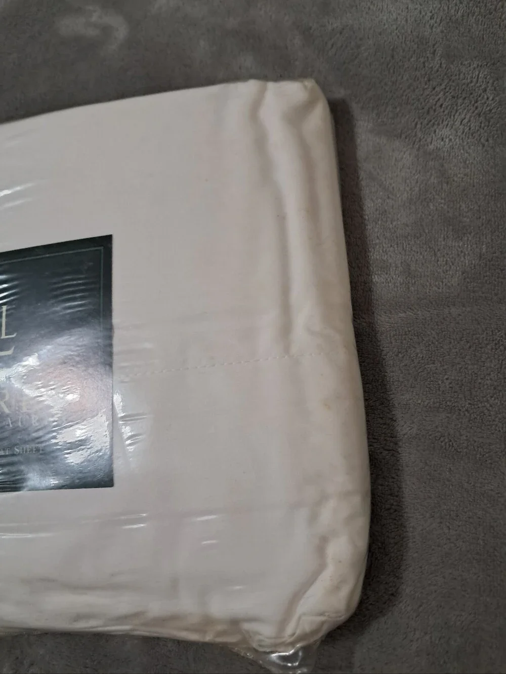 Vtg. Ralph Lauren One Full Flat Sheet 100% Cotton Solid White 250 Threads.